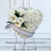 Corazón de flores funerarias Claveles y Gerberas