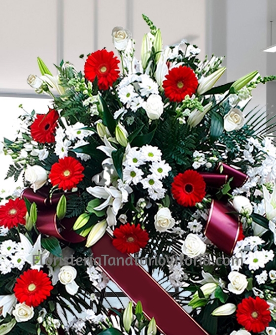 Corona de flores funeraria Supreme flor variada