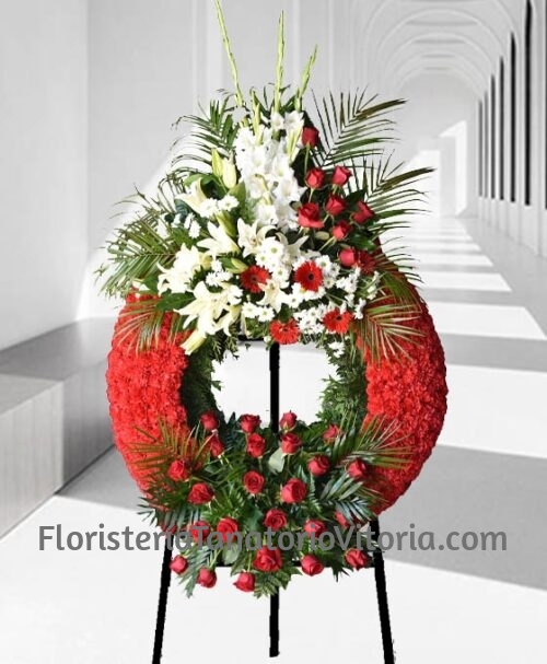 Corona Funeraria Roja